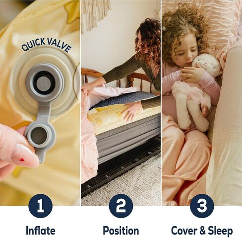 SplashEZ Travel Bed Rails for Toddlers, 2-Pack Inflatable Bed Bumpers | Inflatable travel bed bumpers for toddlers. Portable travel bed rail for home, hotels & vacations. Easy to inflate. in Kuwait