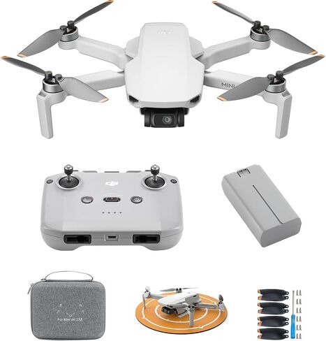 DJI Mini 4K Storage Bundle, Drone with 4K UHD Camera for Adults, Under 249 g, 3-Axis Gimbal Stabilization, Drone Case, Propellers Compatible, Propeller Guard, landing pad in Kuwait