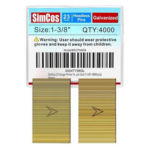 23 Gauge Headless Pin Nails 1-3/8 Inch, 4000-Pack | For All 23GA Pneumatic and Electric Pinner Pin Guns,Ideal for Cabinet, Molding, DIY Crafts & Wood Decoration in Kuwait