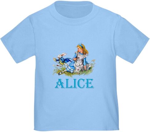 CafePress Alice in Wonderland Blue Toddler T Shirt Cute Toddler Graphic Tee, 100% Cotton in Kuwait