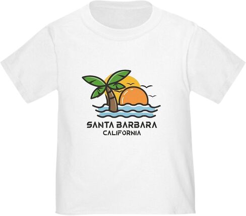 CafePress California Santa Barbara T Shirt Cute Toddler Graphic Tee, 100% Cotton in Kuwait