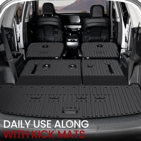 Kick Mats Backrest Mats for 2020-2024 2025 Kia Telluride 7 Passenger Captain Chairs Car Mats Accessories, All Weather TPE Interior Protector(2nd Row Backrest Mats) in Kuwait