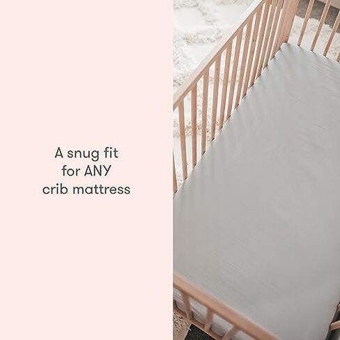 Newton Baby Fitted Crib Sheet 2-Pack, Organic Cotton - Plain White in Kuwait