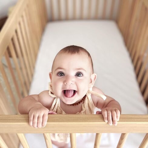 Newton Baby Fitted Crib Sheet 2-Pack, Organic Cotton - Plain White in Kuwait
