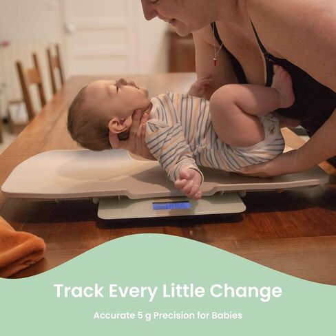bblüv Kilo Pro Digital Evolutionary Scale - Digital Infant & Baby Scale with Removable Tray, High-Precision Sensor, Auto Shut-Off - Height Tracking & Weight Measurement Up to 180 kg in Kuwait