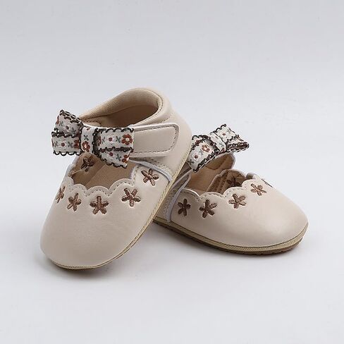 Baby Princess Walking Shoes Non-Slip Soft Sole Infant First Walker Shoes Cute Bowknot Lightweight Breathable for Newborn Baby Girls Toddler Prewalker in Kuwait
