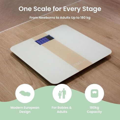 bblüv Kilo Pro Digital Evolutionary Scale - Digital Infant & Baby Scale with Removable Tray, High-Precision Sensor, Auto Shut-Off - Height Tracking & Weight Measurement Up to 180 kg in Kuwait