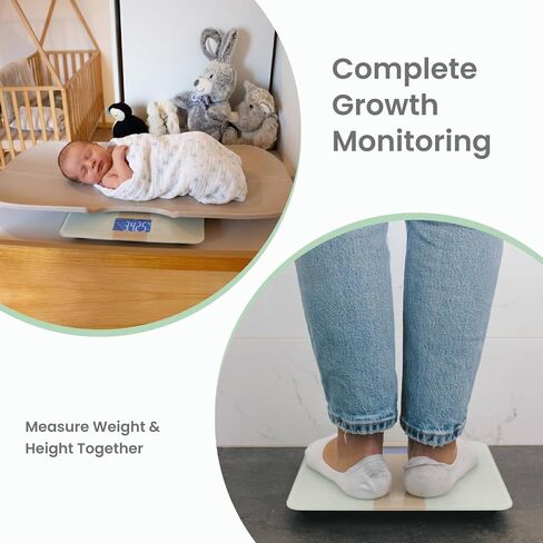 bblüv Kilo Pro Digital Evolutionary Scale - Digital Infant & Baby Scale with Removable Tray, High-Precision Sensor, Auto Shut-Off - Height Tracking & Weight Measurement Up to 180 kg in Kuwait