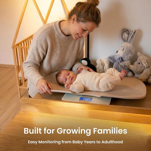 bblüv Kilo Pro Digital Evolutionary Scale - Digital Infant & Baby Scale with Removable Tray, High-Precision Sensor, Auto Shut-Off - Height Tracking & Weight Measurement Up to 180 kg in Kuwait