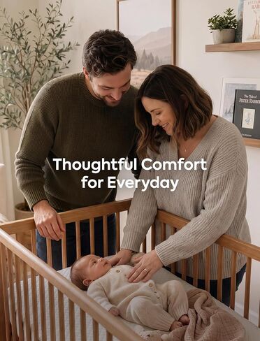 Babelio Dual-Sided Crib Mattress Memory Foam Waterproof Baby Mattress, Removable Cover, Fits Standard Crib and Toddler Bed in Kuwait