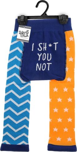 Pavilion Gift Company Unisex Sht You Not-6-12 Month Baby Leggings Soft Stretchy Humorous Funny Novelty Wacky Apparel Attire, Blue, Orange, White in Kuwait
