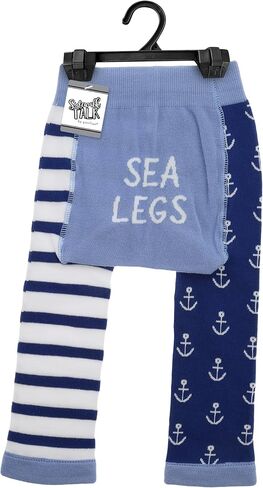 Pavilion Gift Company Unisex Sea 6-12 Month Baby Leggings Soft Stretchy Boat Beach Lake Waterfront Apparel Attire, Blue, White in Kuwait
