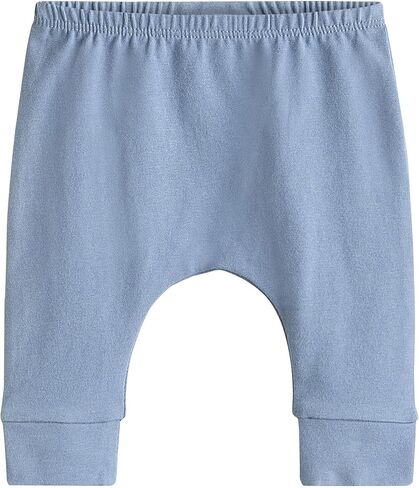 NEXT Newborn Blue Baby Leggings 4 Pack 9-12M | Cozy cotton-blend jersey, super soft handle, easy pull-on design, versatile first layer for mix-and-match outfits in Kuwait
