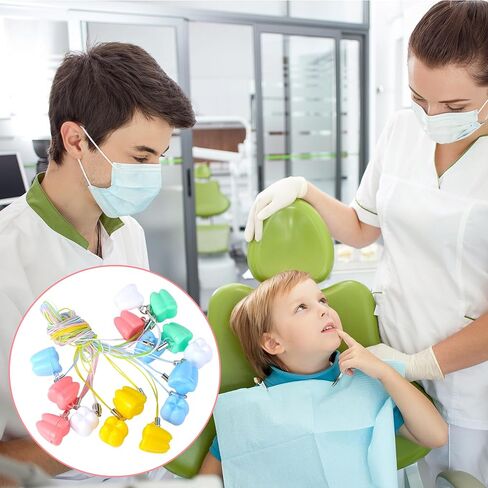 20 Pcs Tooth Necklace Boxes, Durable Plastic Holder Cases | Cute Colorful Fairy Box, Kids Keepsake Ornaments Accessories for Lost Teeth Organizer, Baby Milk Teeth in Kuwait