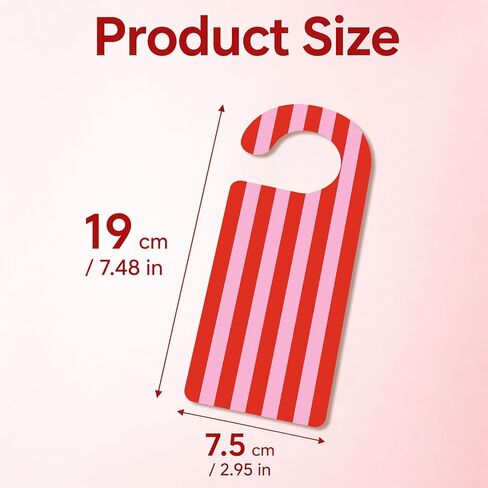 Whaline 30Pcs Red Pink Striped Door Hangers Bright Paper Doorknob Sign Party Door Decor for Birthday Bridal Shower Baby Shower Boutique Store Hanging Decor in Kuwait