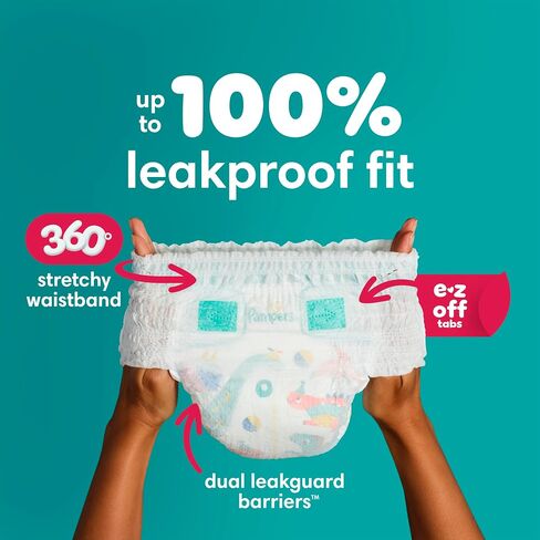 Pampers Diapers - Cruisers 360° - Size 4, 21 Count, up to 100% Leakproof Fit, Designed for Active Babies, Pull On Diaper in Kuwait