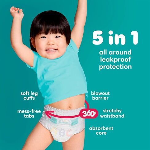 Pampers Diapers - Cruisers 360° - Size 4, 21 Count, up to 100% Leakproof Fit, Designed for Active Babies, Pull On Diaper in Kuwait