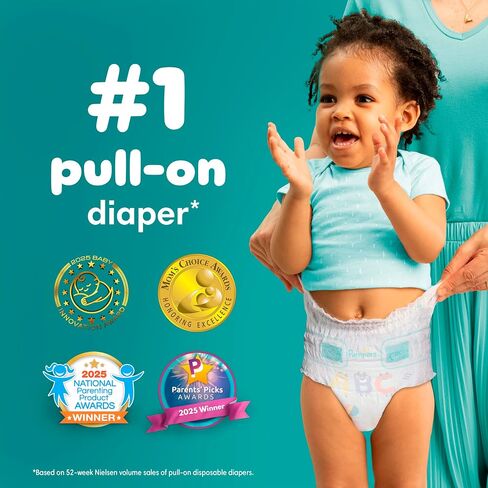 Pampers Diapers - Cruisers 360° - Size 4, 21 Count, up to 100% Leakproof Fit, Designed for Active Babies, Pull On Diaper in Kuwait