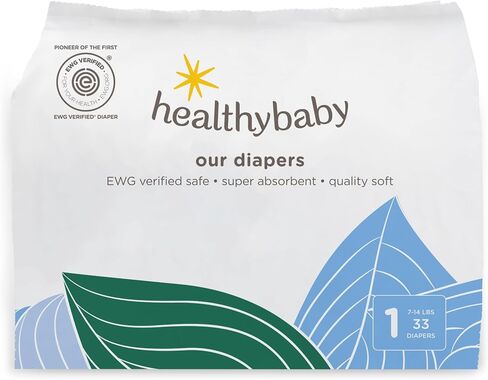 Our Diapers | The First EWG Verified & Microbiome-Friendly Diaper | Size 1 (7-14 lbs) 33 Count | 12-Hour Leak Protection | Made with Organic Cotton & Plant-Derived Materials | Totally Chlorine Free in Kuwait