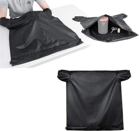 JJC Film Changing Bag, 27.6x28.4" Portable Darkroom Bag for 35mm & 120 Film | for Film Developing, Double-Layer Lightproof Fabric, with Elastic Sleeves & Zipper Closure, Easy to Fold, Travel Friendly in Kuwait