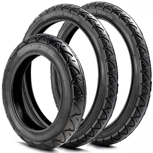 Two 16" x 1.75 Rear and One 12.5" x 2.25 Front Wheel Replacement Tires for Jogging Strollers - The Perfect BOB Stroller Tire Replacement Set by Steerling Tire Co. (3-Pack) in Kuwait