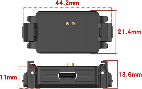 LOKEKE Compatible with DJI Action 6 Adapter Base, Quick Release Charger Charging Dock Stand Mount Compatible with DJI Osmo Nano with USB Type C Port, Zinc Alloy, NO Charging Cable in Kuwait