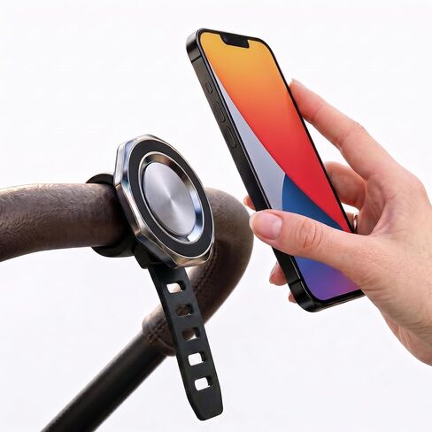 Magnetic Phone Holder for Stroller, MagSafe Compatible Stroller Phone Mount, 360° Rotatable Handlebar Clamp, Quick Install, Fits Bike, Shopping Cart, Pushchair in Kuwait