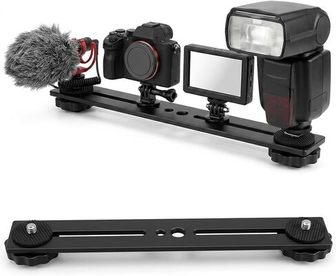 Flash Bracket Tripod Extension Arm Camera Bracket Tripod Accessories Tripods Attachment Camera Attachment Extension Bar Tripods Accessories Attachments, 8 x 1.2 inch Black Aluminum Alloy in Kuwait