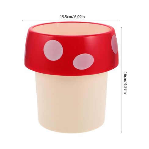 TOYANDONA Cute Mushroom Shaped Desktop Trash Can and Pen Holder for Nursery and ’s Rooms, Plastic Mini Recycling Bin with Large Capacity, Stylish and Creative Design for Home or Office in Kuwait