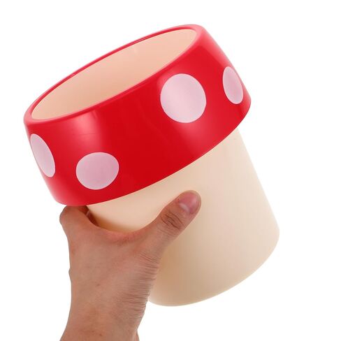 TOYANDONA Cute Mushroom Shaped Desktop Trash Can and Pen Holder for Nursery and ’s Rooms, Plastic Mini Recycling Bin with Large Capacity, Stylish and Creative Design for Home or Office in Kuwait