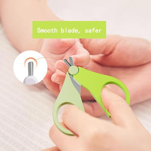 Baby Nail Trimmer, 4-in-1 Baby Nail Clippers Kit,Nail File & Tweezers, Baby Manicure Kit for Newborn, Infant & Toddler, Mothers Day Gifts (Green) in Kuwait
