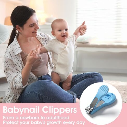 Baby Nail Clippers 6 Pack, Toddler Nail Trimmer Safety Edge for Newborn Infant, Stainless Steel Precision Fingernail and Toenail Cutter, Non-Slip Grip Baby Grooming Kit Multicolored in Kuwait