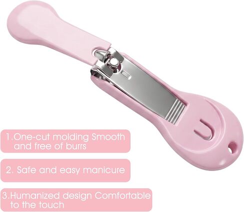 Baby Nail Clippers 6 Pack, Toddler Nail Trimmer Safety Edge for Newborn Infant, Stainless Steel Precision Fingernail and Toenail Cutter, Non-Slip Grip Baby Grooming Kit Multicolored in Kuwait