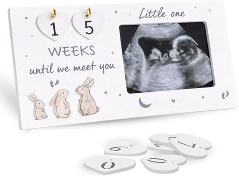 ANOVA Baby Sonogram Picture Frame with Countdown Weeks Ultrasound Photo Frame Pregnancy Announcement Gift, Keepsake for Expecting Parents, First Time Mom, Grandparents & Baby Shower in Kuwait