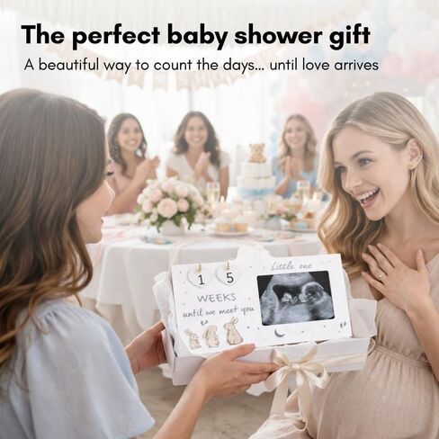 ANOVA Baby Sonogram Picture Frame with Countdown Weeks Ultrasound Photo Frame Pregnancy Announcement Gift, Keepsake for Expecting Parents, First Time Mom, Grandparents & Baby Shower in Kuwait