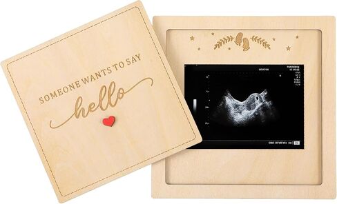 Wooden Ultrasound Picture Frame Box, Pregnancy Announcement Keepsake in Kuwait
