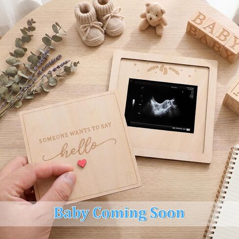 Wooden Ultrasound Picture Frame Box, Pregnancy Announcement Keepsake in Kuwait