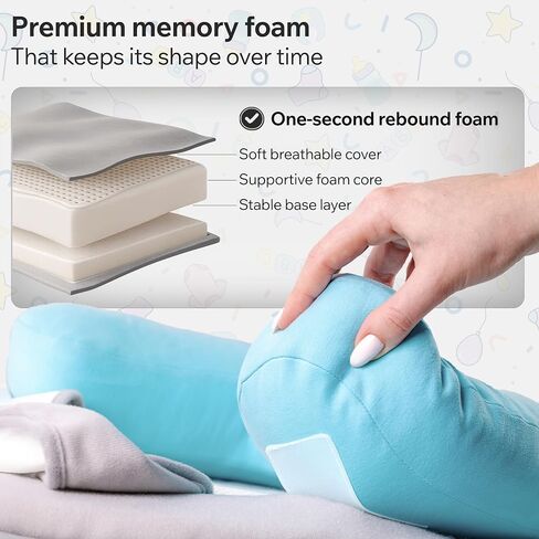 El Infante Baby Feeding Pillow, Nursing Pillow for Bottle Feeding & Breastfeeding Wedge Pillow, Anti-Overflow Baby Lounger Pillow, Reduce Spit-Up, Tummy Time Mat, Infant Support Cushion for Awake Time in Kuwait
