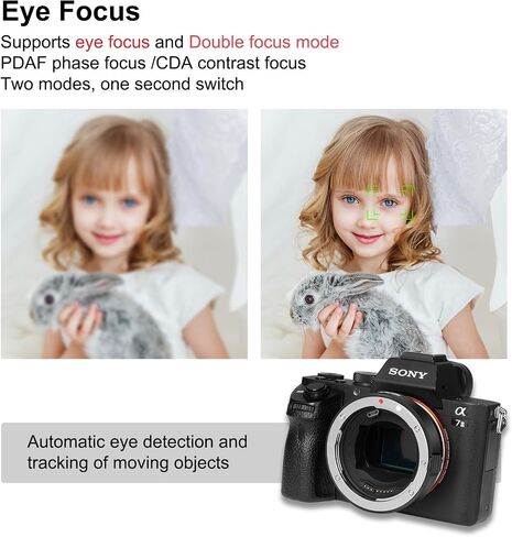 Auto-Focus Lens Mount Adapter for Canon EF/EF-S Lenses to Sony E-Mount Mirrorless Cameras Compatible with Sony Alpha A9, A7R V/IV/III/II, A7 IV/III/II, A7C, A7S Series in Kuwait