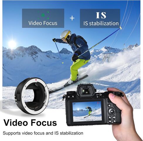 Auto-Focus Lens Mount Adapter for Canon EF/EF-S Lenses to Sony E-Mount Mirrorless Cameras Compatible with Sony Alpha A9, A7R V/IV/III/II, A7 IV/III/II, A7C, A7S Series in Kuwait