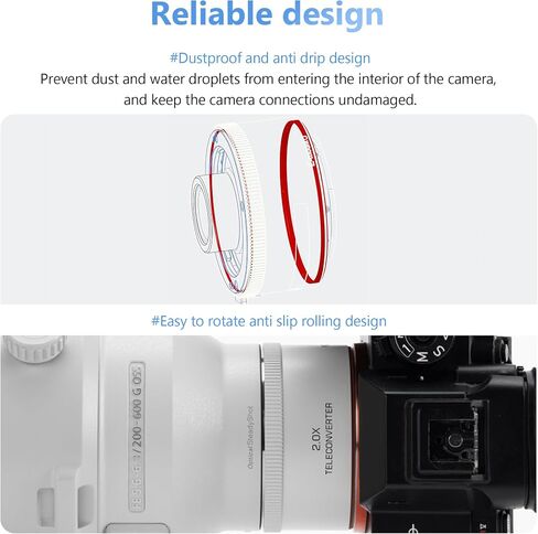 VILTROX TC-2.0X Auto Focus Teleconverter Lens Conversion Autofocus Lens Compatible with Sony SEL70-200GM2 70-200G2 100-400GM 200-600G 400F28GM 300F28GM, for Viltrox 135mm F1.8 LAB FE in Kuwait