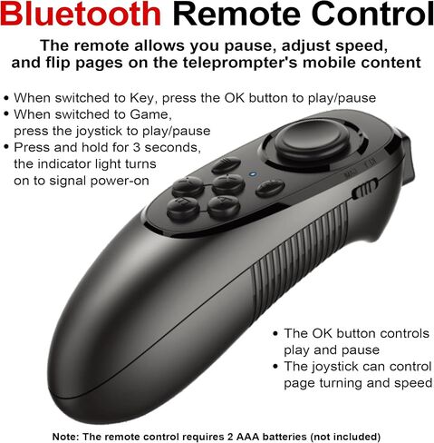 7.7" Mini Phone Teleprompter for Webcam with Remote Control | 70/30 Beam Splitter Delivers Clear Reflection With Handheld And Desktop Modes For Flexible Shooting in Kuwait