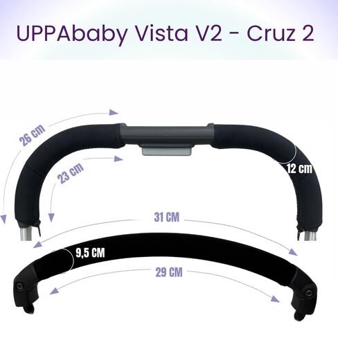PROTEC TIF | Handlebar & Bumper Bar Cover Set Compatible with UPPAbaby Vista V2 / Cruz V2 in Kuwait