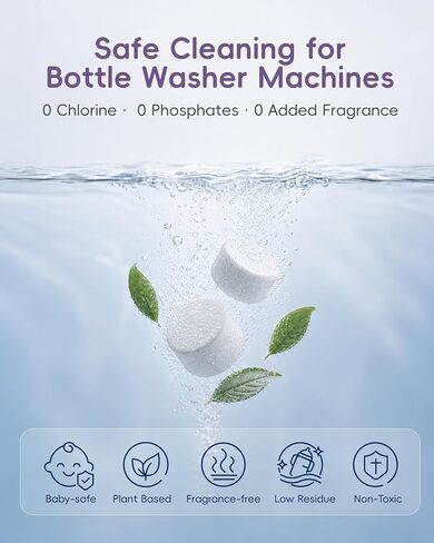 ecozy care 150 Count Bottle Washer Detergent Tablets, Baby Bottle Washer | Compatible with Momcozy, Baby Brezza, Grownsy & All Bottle Washers, Enzyme Formula, Removes Milk Residue, Grease & Odor in Kuwait