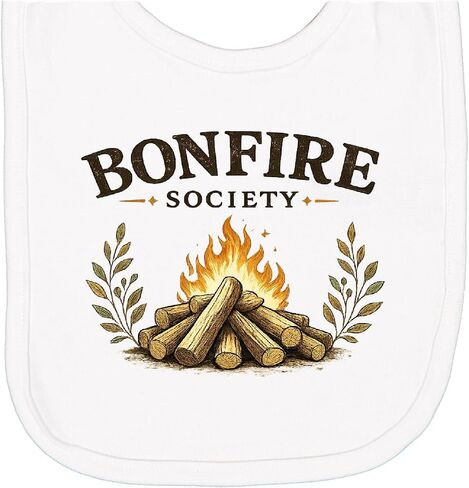 inktastic Bonfire Society Camping Newborn Bib in Kuwait