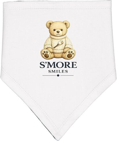 inktastic Camping Teddy Bear S'mores Baby Bandana Bib in Kuwait