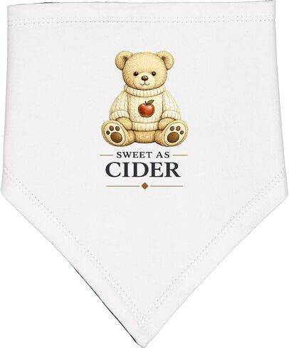 inktastic Fall Teddy Bear Cider Baby Bandana Bib in Kuwait