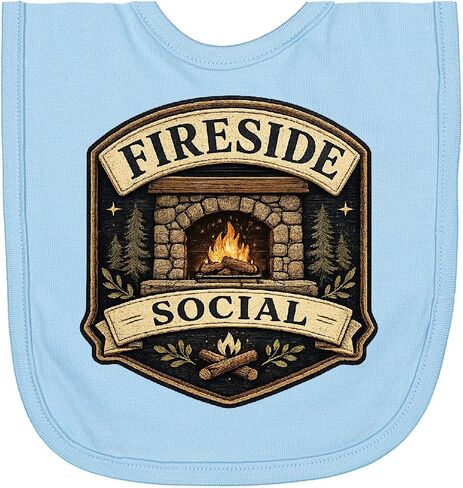inktastic Fireside Social Campfire Newborn Bib in Kuwait