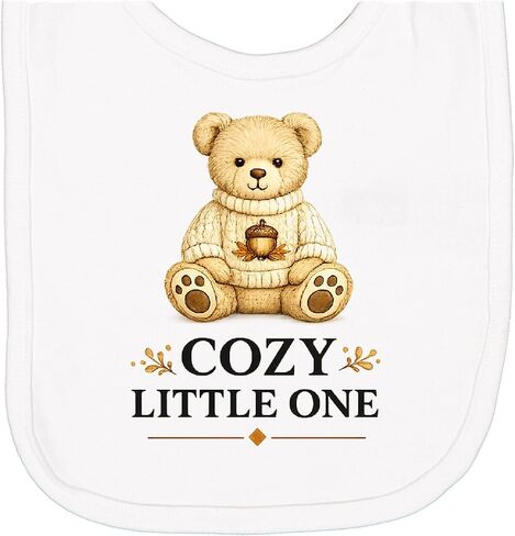 inktastic Cozy Little Bear Fall Newborn Bib in Kuwait
