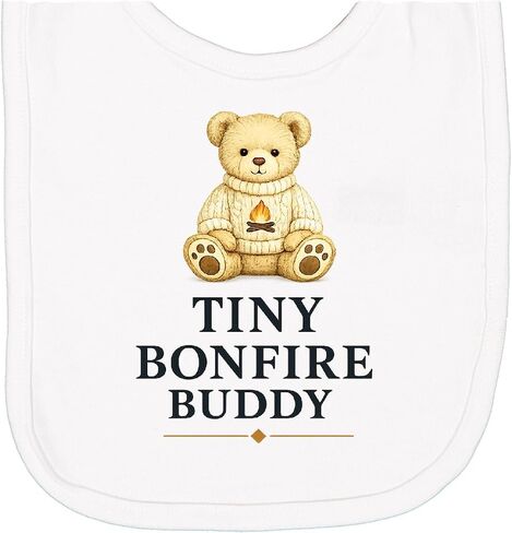 inktastic Camping Bonfire Teddy Bear Newborn Bib in Kuwait